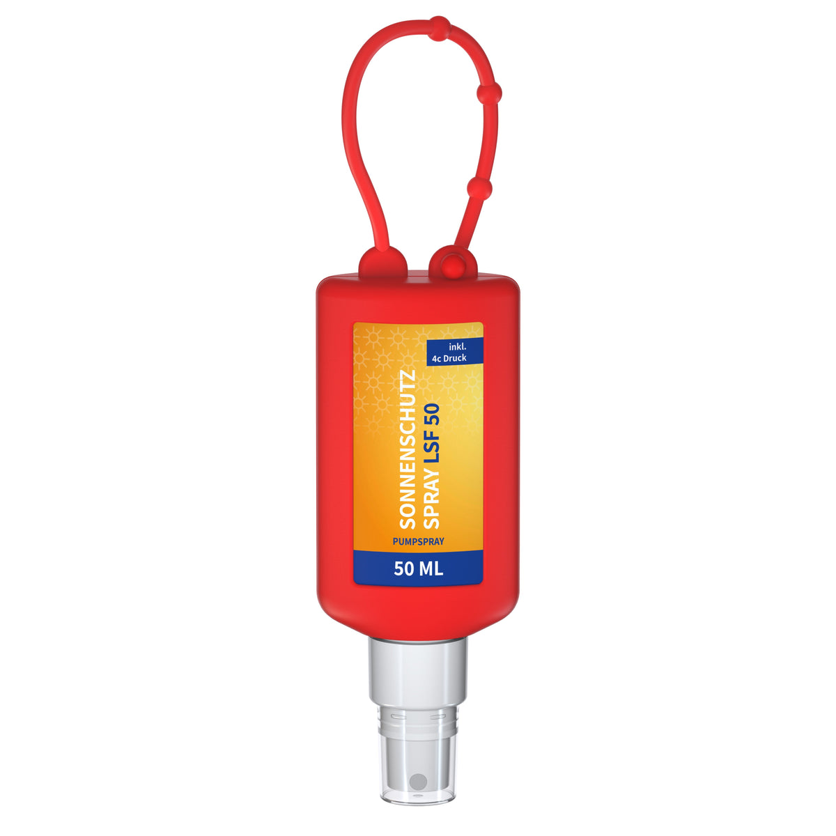 Sonnenschutzspray LSF 50 50 ml Flasche mit Anhängeschlaufe