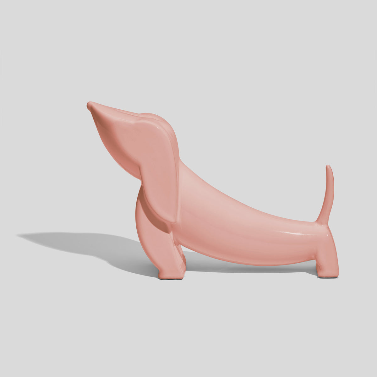 Spardose in Dackelform 22 cm lang – Rosa