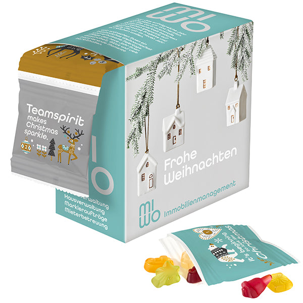 Spenderbox für die Fruchtgummi Adventskette, 120 x 120 x 65 mm