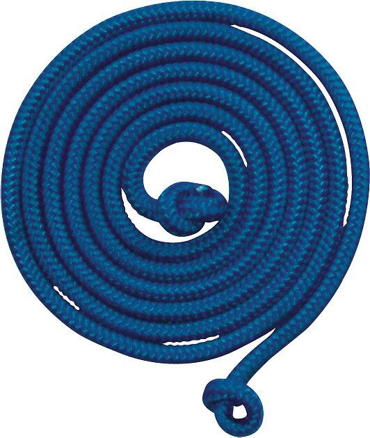 Springseil blaue Flechtleine 2,5 m von goki – Ansicht