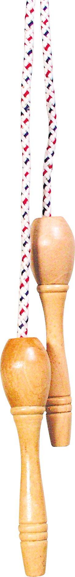 Springseil mit lackierten Holzgriffen, 2,30 m, 12er Set – Ansicht