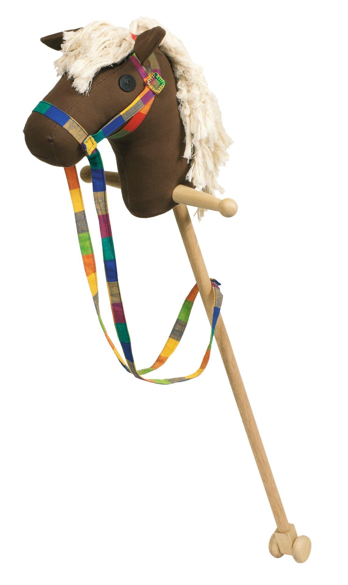 Steckenpferd Jumper mit braunem Stoffkopf von goki – Ansicht