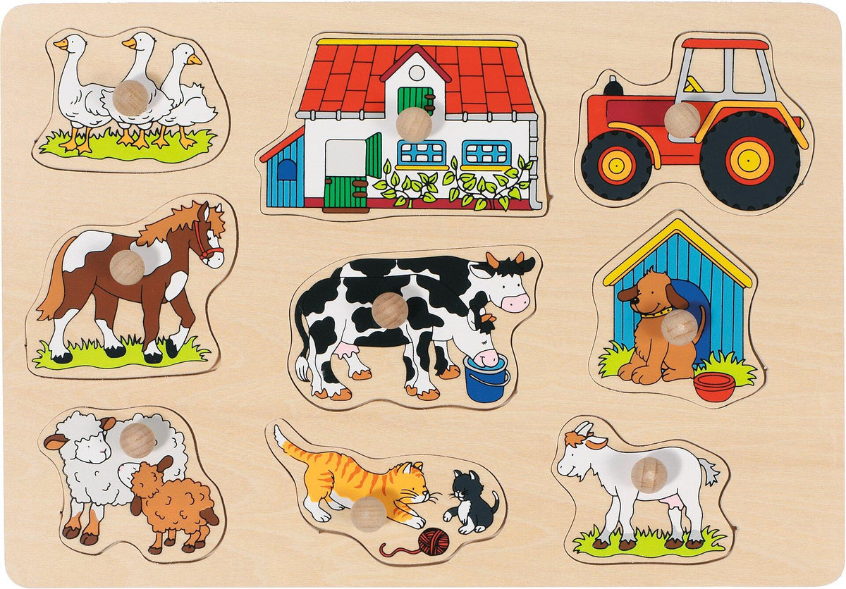 Steckpuzzle Bauernhof I mit Gänsen und Ziege – Ansicht