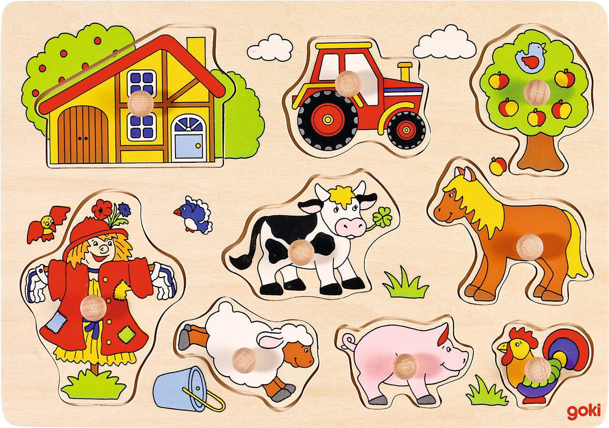 Steckpuzzle Bauernhof VI mit Vogelscheuche – Ansicht