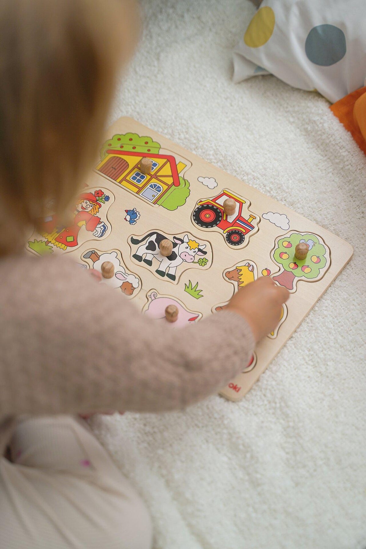 Steckpuzzle Bauernhof VI mit Vogelscheuche – weitere Ansicht