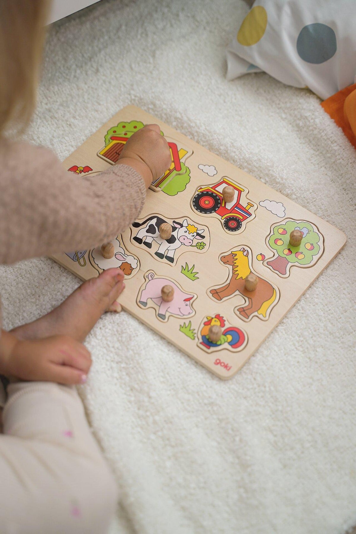 Steckpuzzle Bauernhof VI mit Vogelscheuche – weitere Ansicht