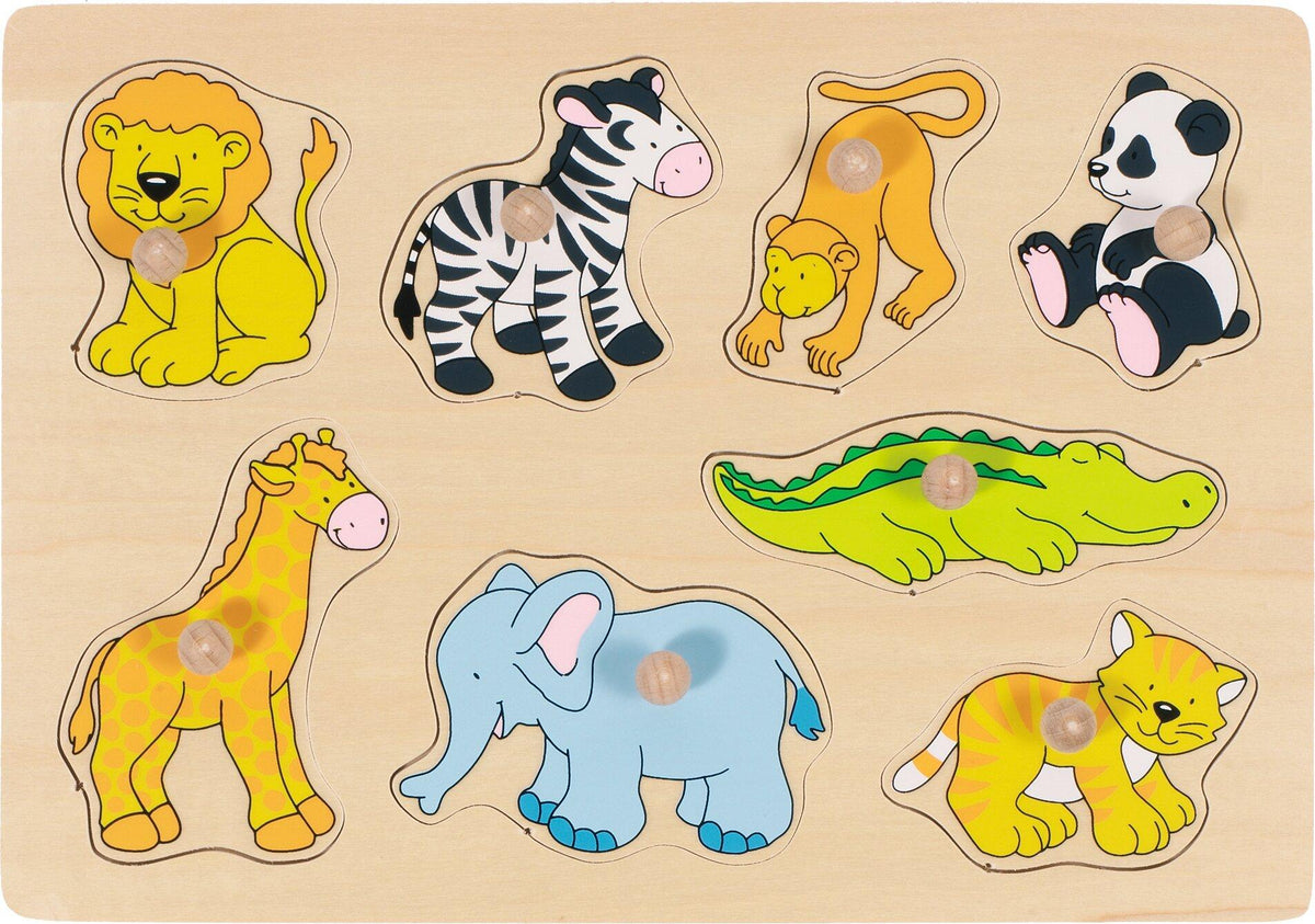 Steckpuzzle Zootiere mit Löwe, Panda und Krokodil – Ansicht