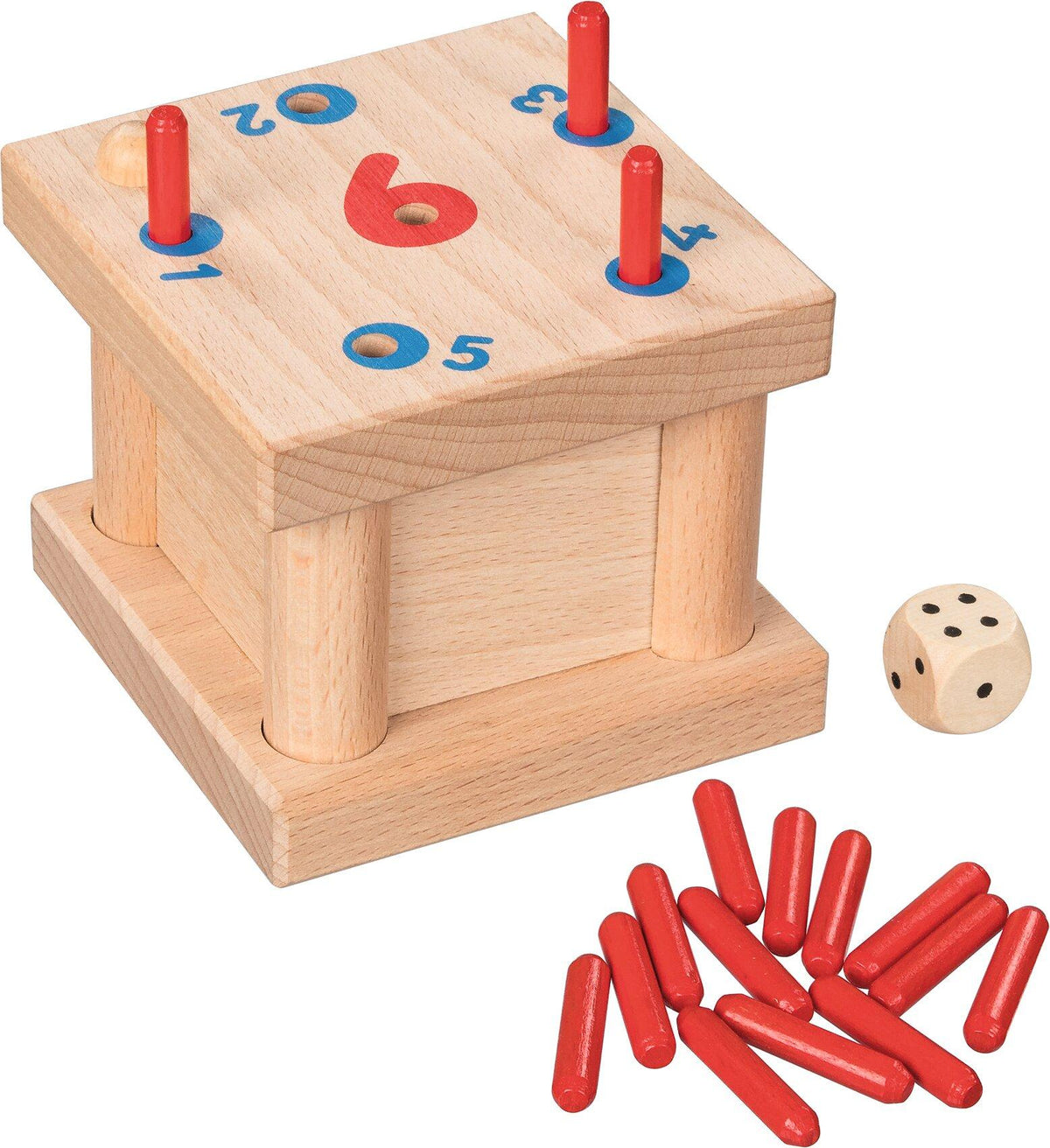 Steckspiel Die verflixte 6 mit Würfel und 40 Pins