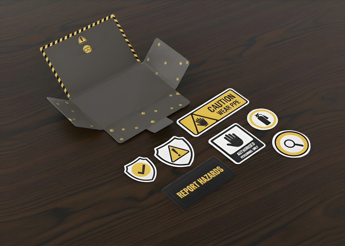 Stickerset mit 5 eigenen Motiven im Kartonmäppchen – Eigene Motive
