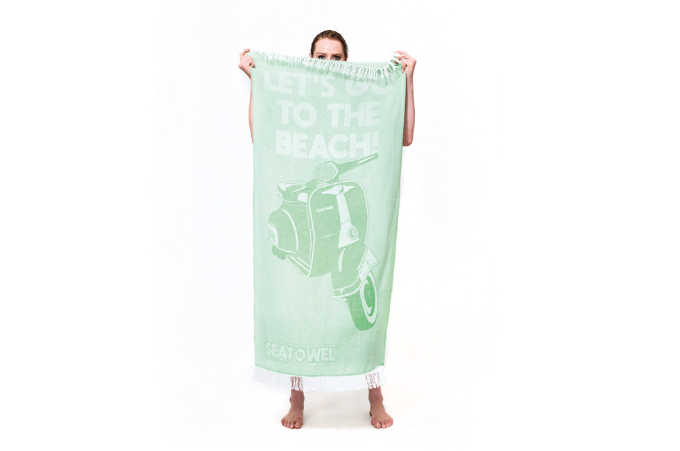 Strandtuch mit eingewebtem Motiv in vier Größen – 70 x 140 cm