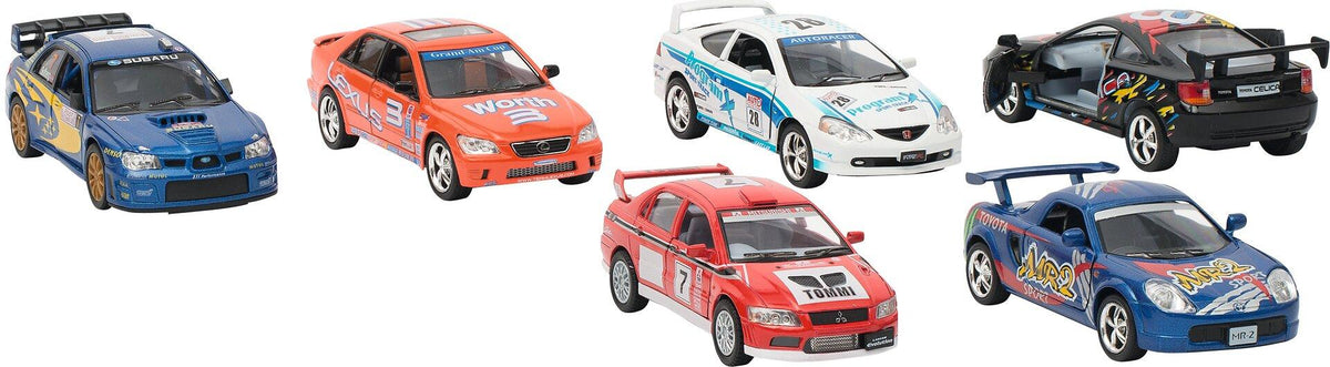 Street Racers Rennwagen aus Spritzguss mit Rückzugmotor