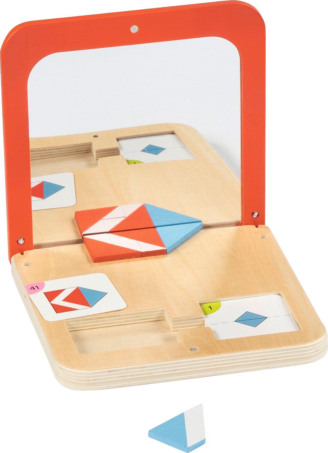 Symmetriespiel Spiegelmagie mit Spiegel und Vorlagenkarten – weitere Ansicht