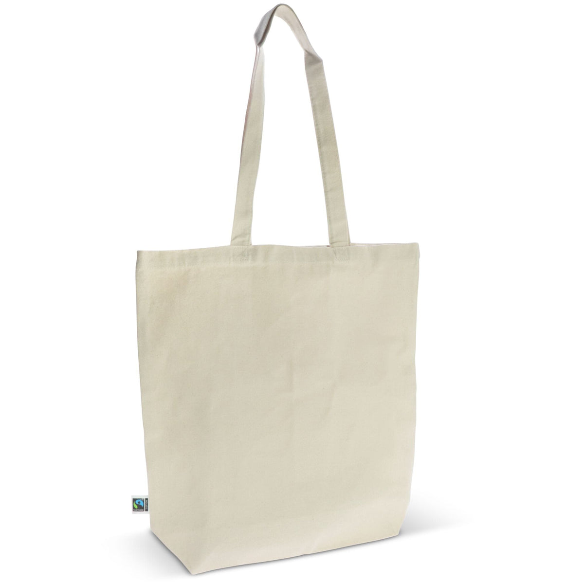 Baumwolltasche mit Seitenfalte 42 x 12 x 43 cm, 270 g/m², Ecru