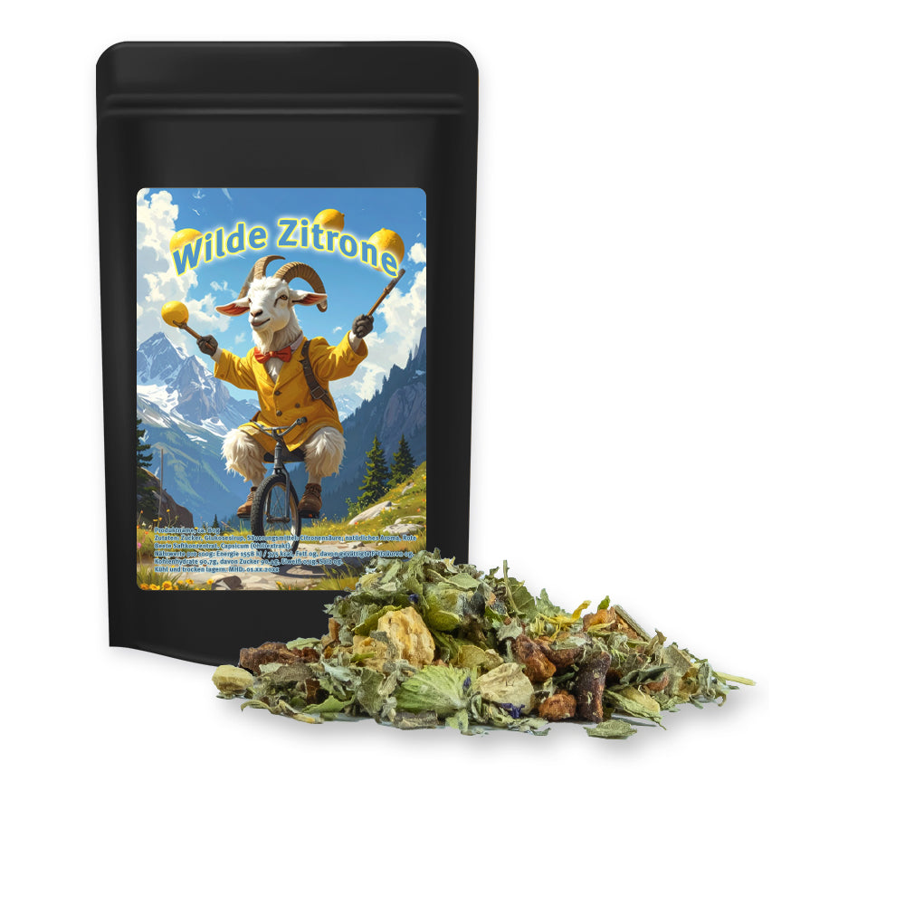 Tee im schwarzen Standbeutel Mini – Kräutertee Bergtee & Zitrus, ca. 11 g