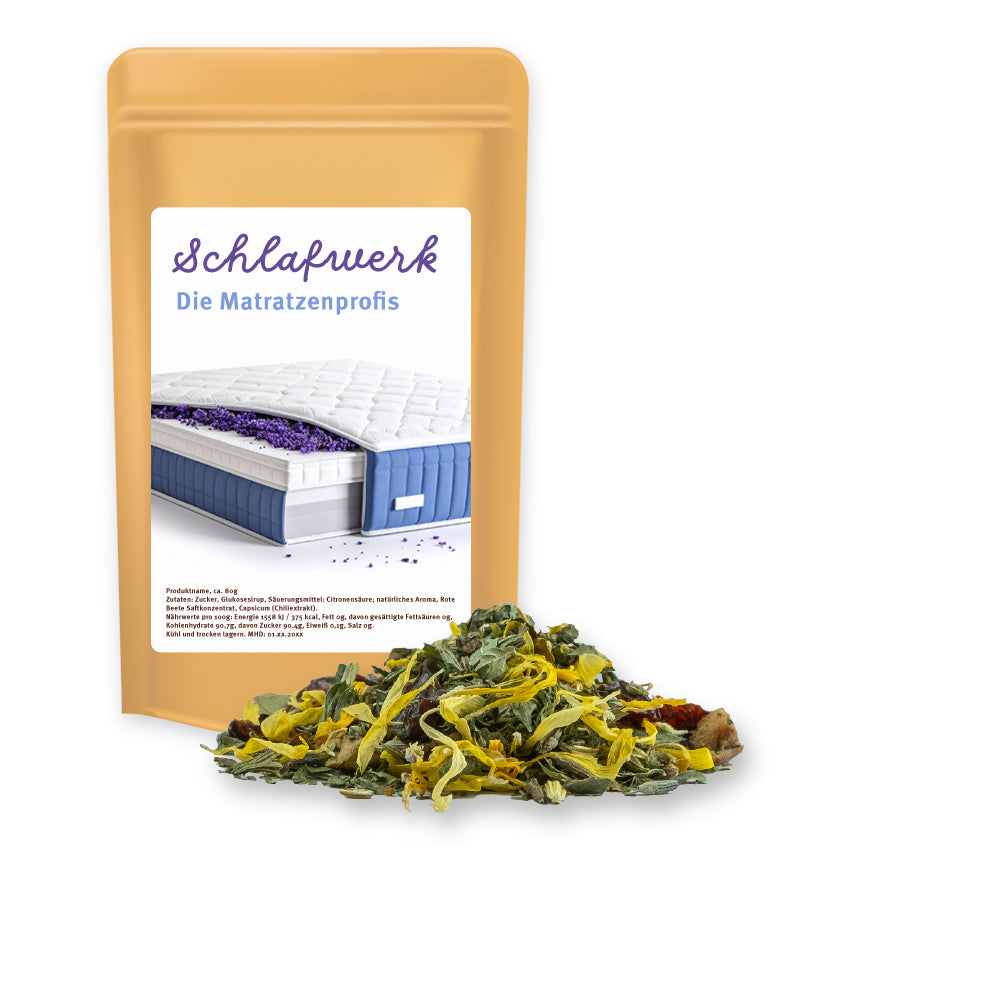 Tee im Standbeutel Mini aus Kraftpapier – Kräutertee Lavendel, ca. 11 g