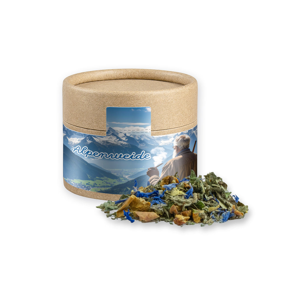 Tee in der kleinen Kraftpapierdose – Kräutertee Harmonie, ca. 15 g
