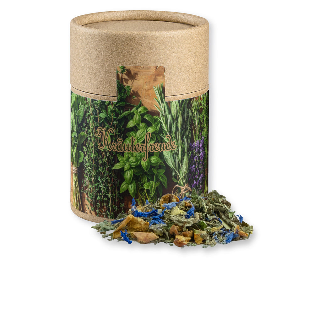 Tee in der Kraftpapierdose Midi – Kräutertee Harmonie, ca. 30 g