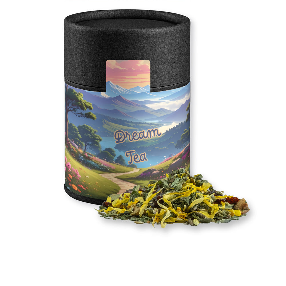 Tee in der schwarzen Kraftpapierdose Midi – Kräutertee Lavendel, ca. 27 g
