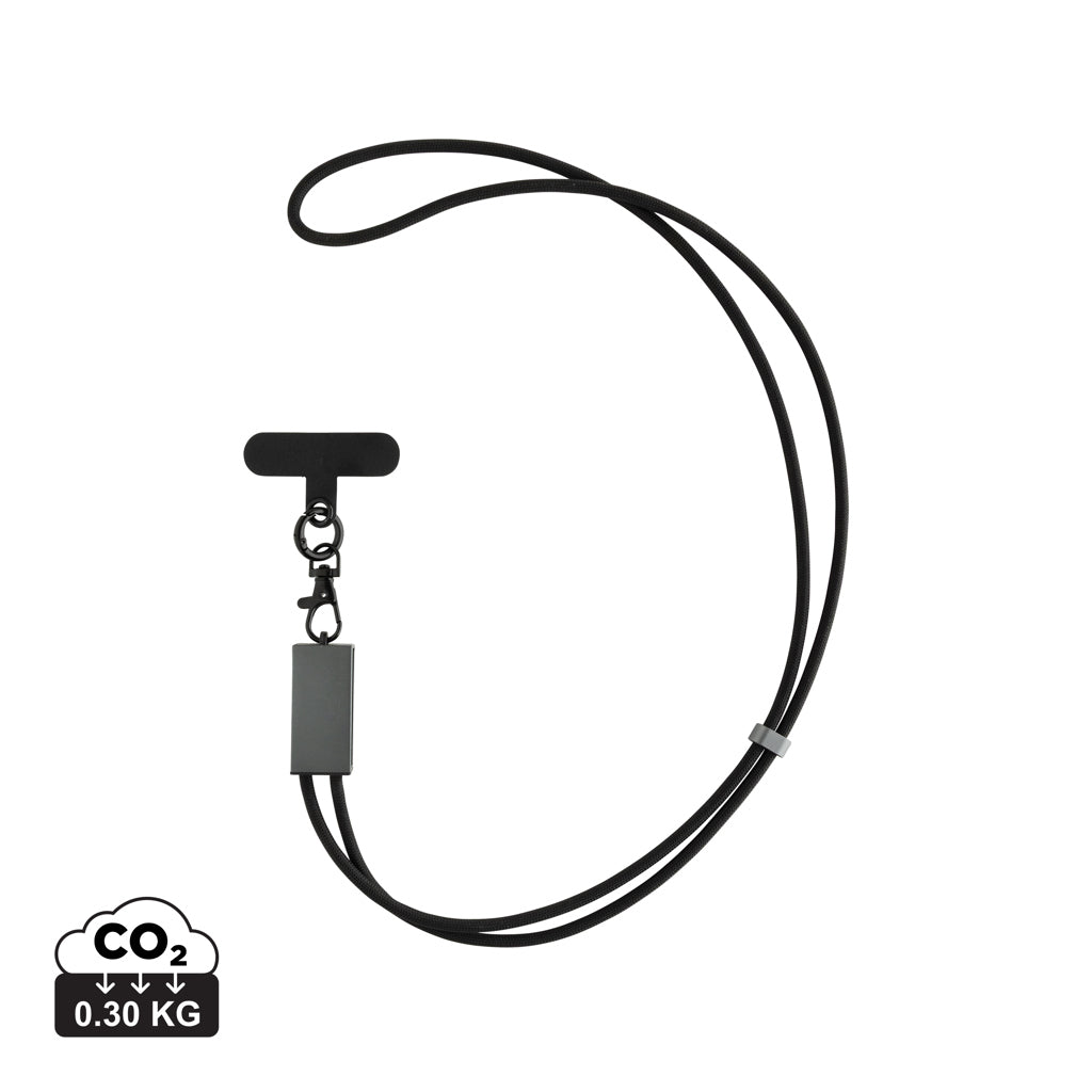 Terra 60Wduales Ladekabel aus RCS recyceltem PET mit Lanyard