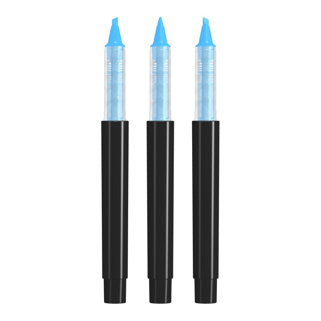 Textmarker gedeckt mit Keilspitze
