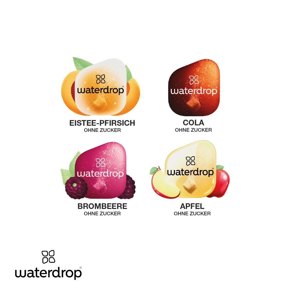 Adventskalender mit waterdrop Microdrinks in vier Geschmacksrichtungen