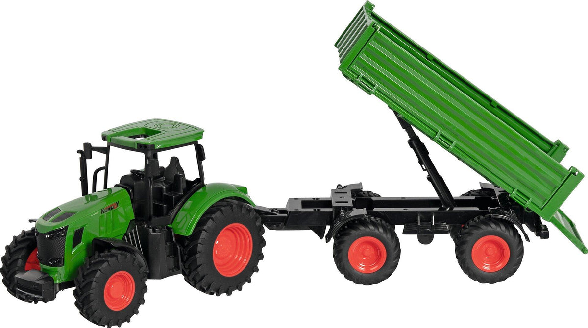 Traktor mit Anhänger aus Kunststoff mit Freilauf – Ansicht