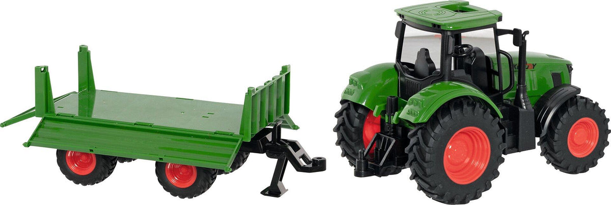 Traktor mit Anhänger aus Kunststoff mit Freilauf – weitere Ansicht