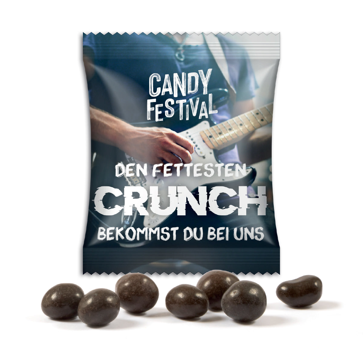 Treets Crunchy Corn im bedruckten Werbetütchen