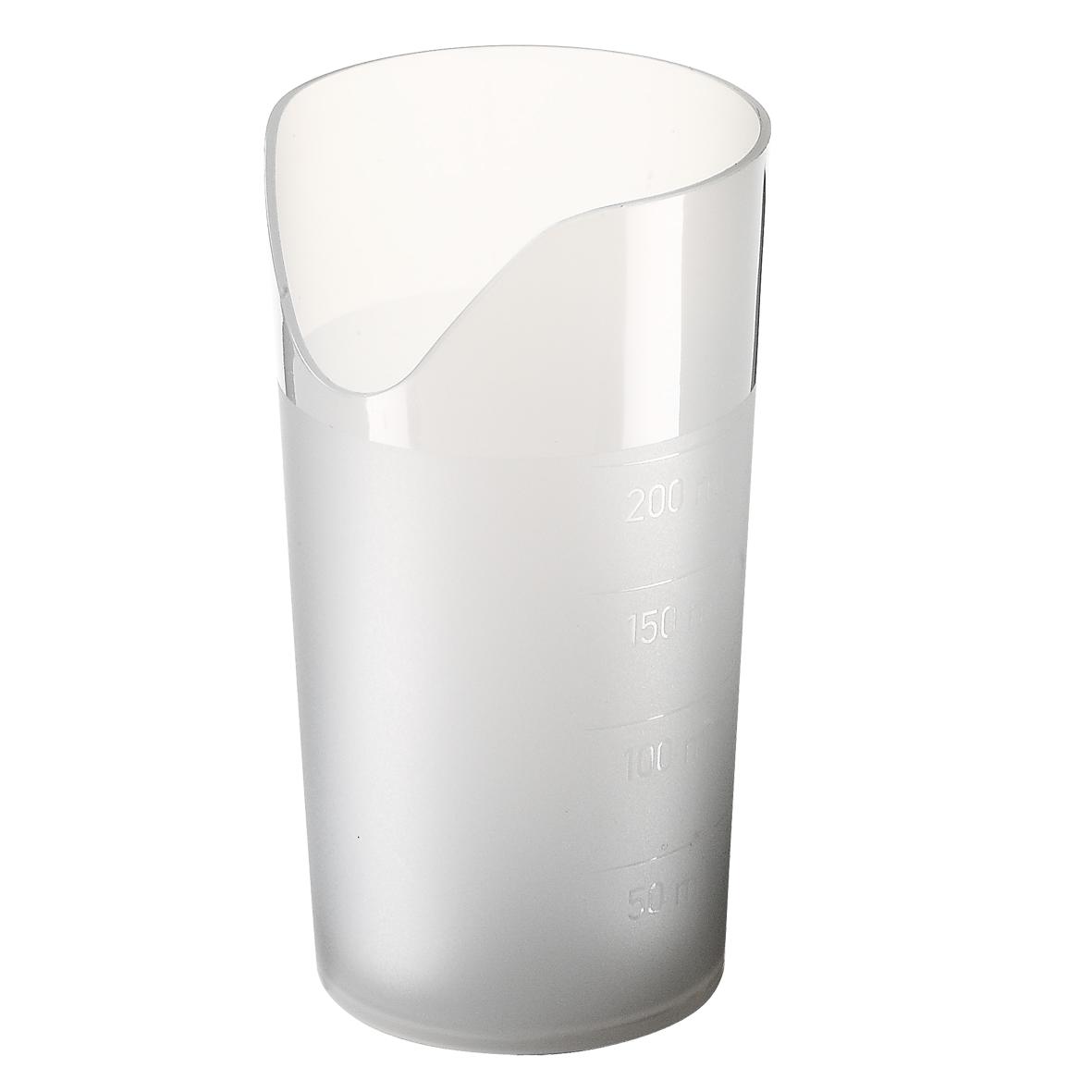 Trinkbecher „Ergonomie“ 0,2 l – Transparent milchig