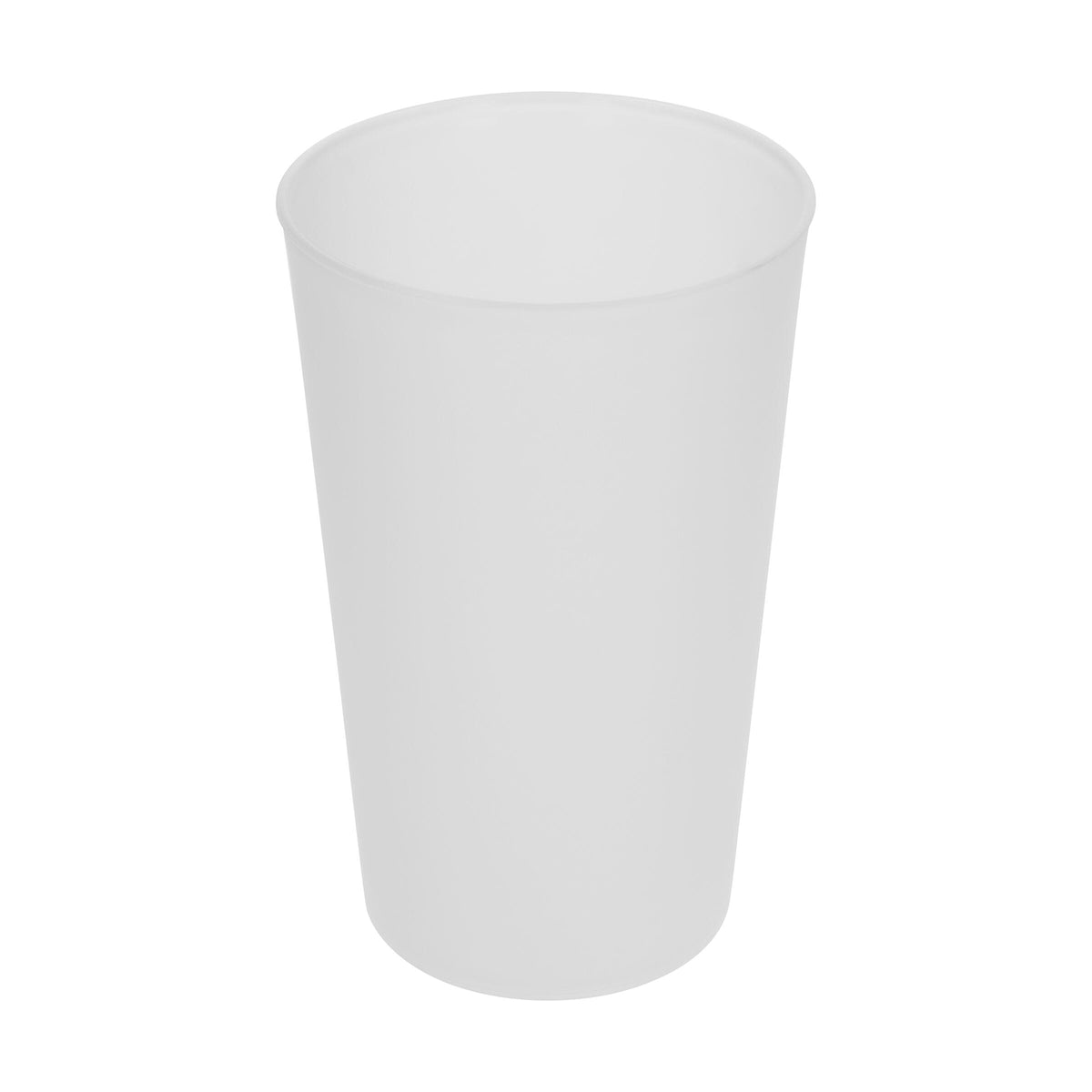Trinkbecher „Mehrweg“ 0,4 l – Transparent milchig