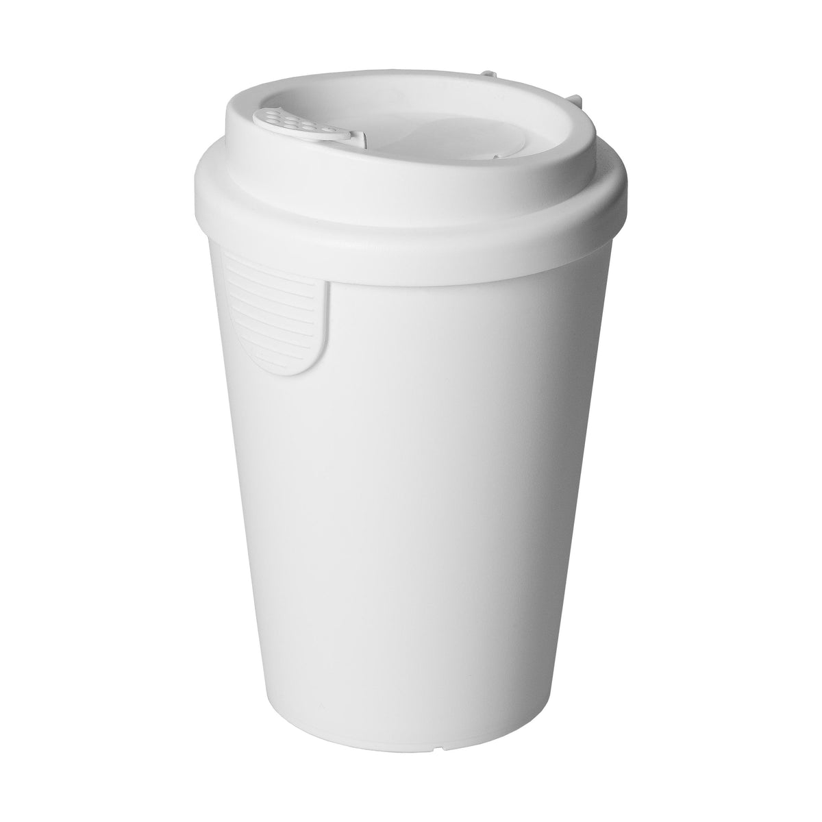 Trinkbecher „Turin“ mit Deckel – Weiß
