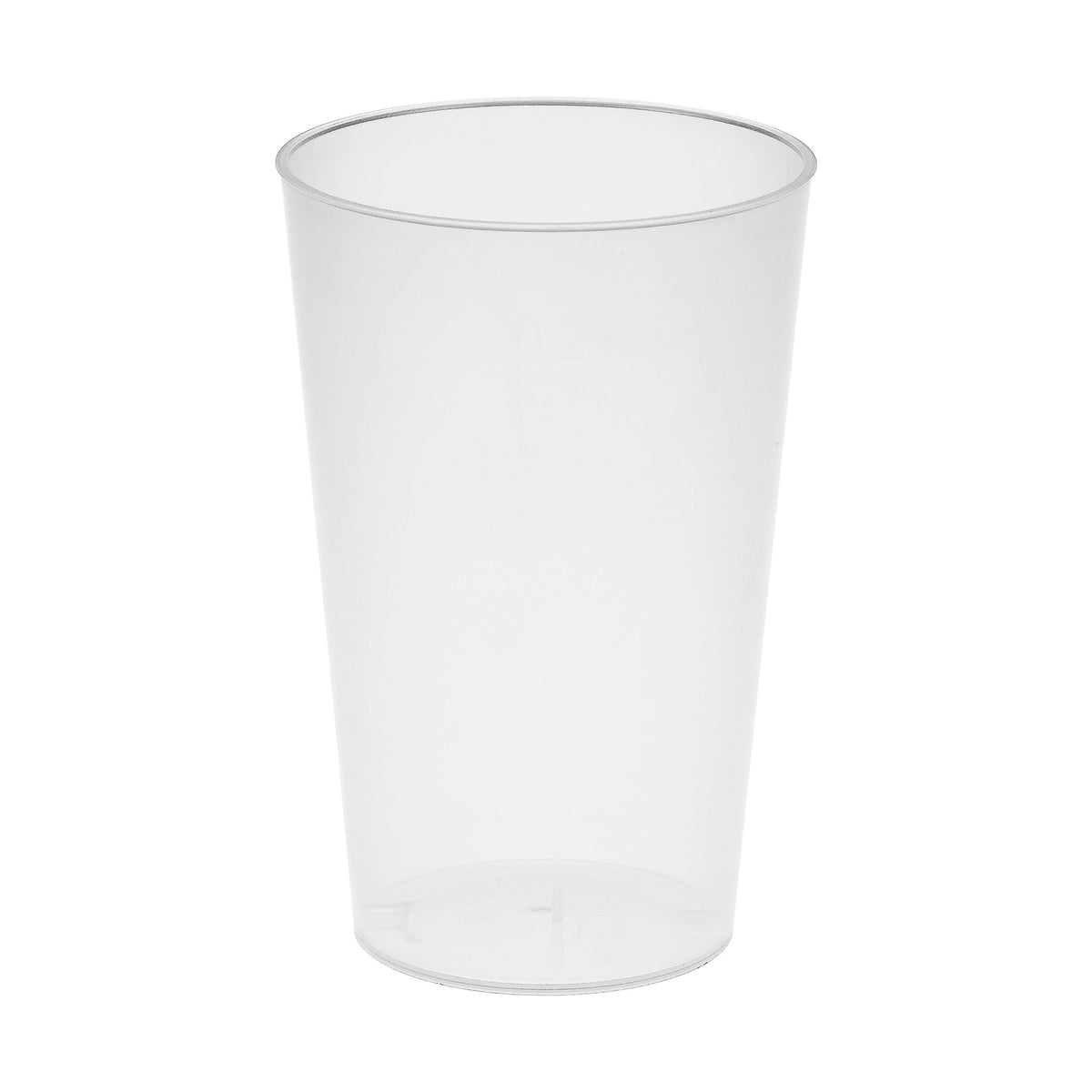 Trinkbecher „Vital“, 200 ml – Transparent milchig