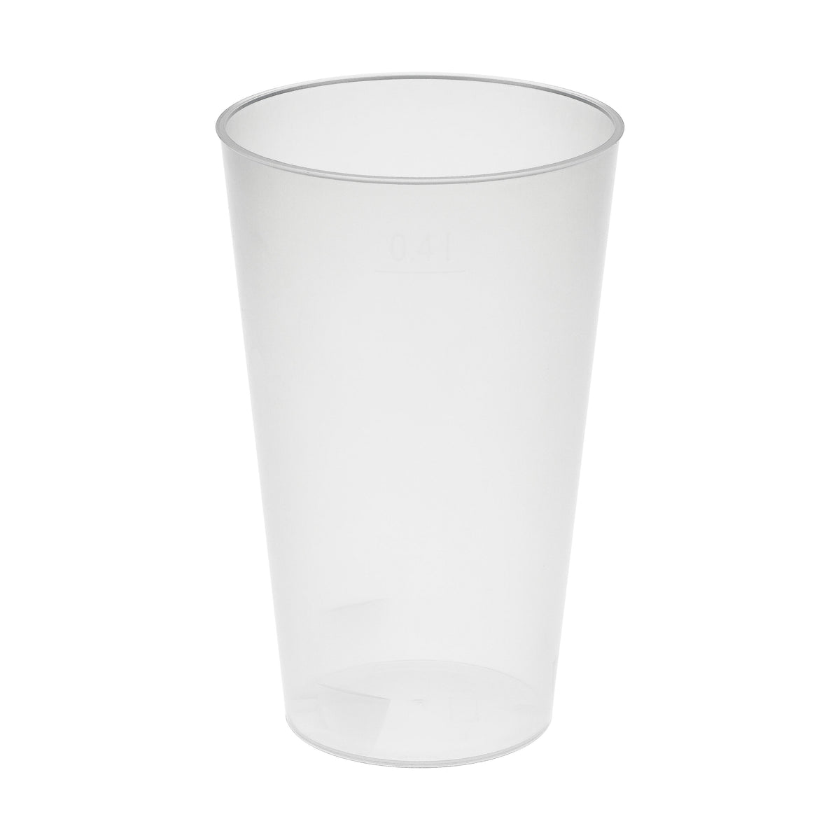 Trinkbecher „Vital“, 400 ml – Transparent milchig