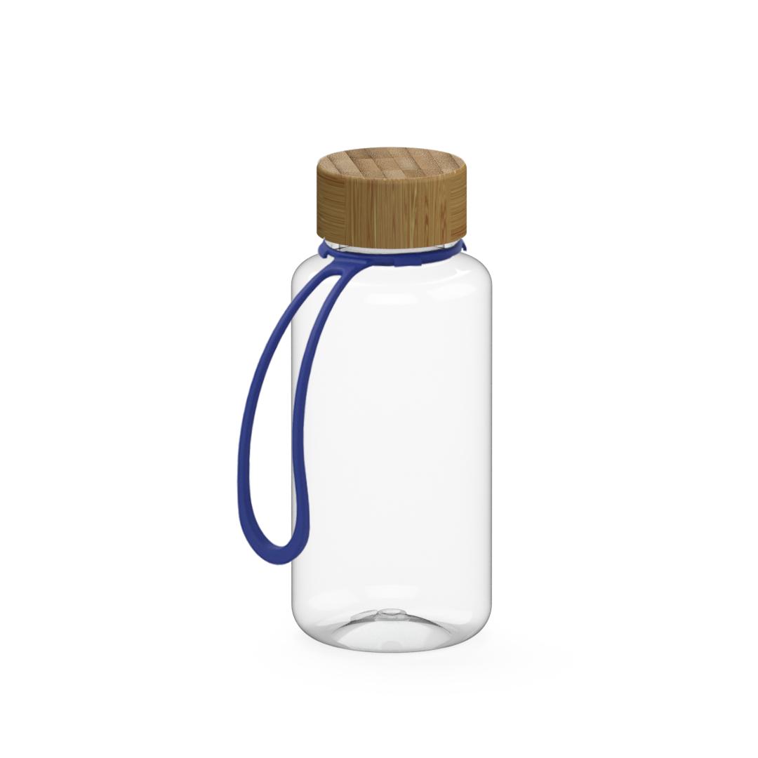 Trinkflasche, 700 ml, inkl. Strap – Transparent / Blau