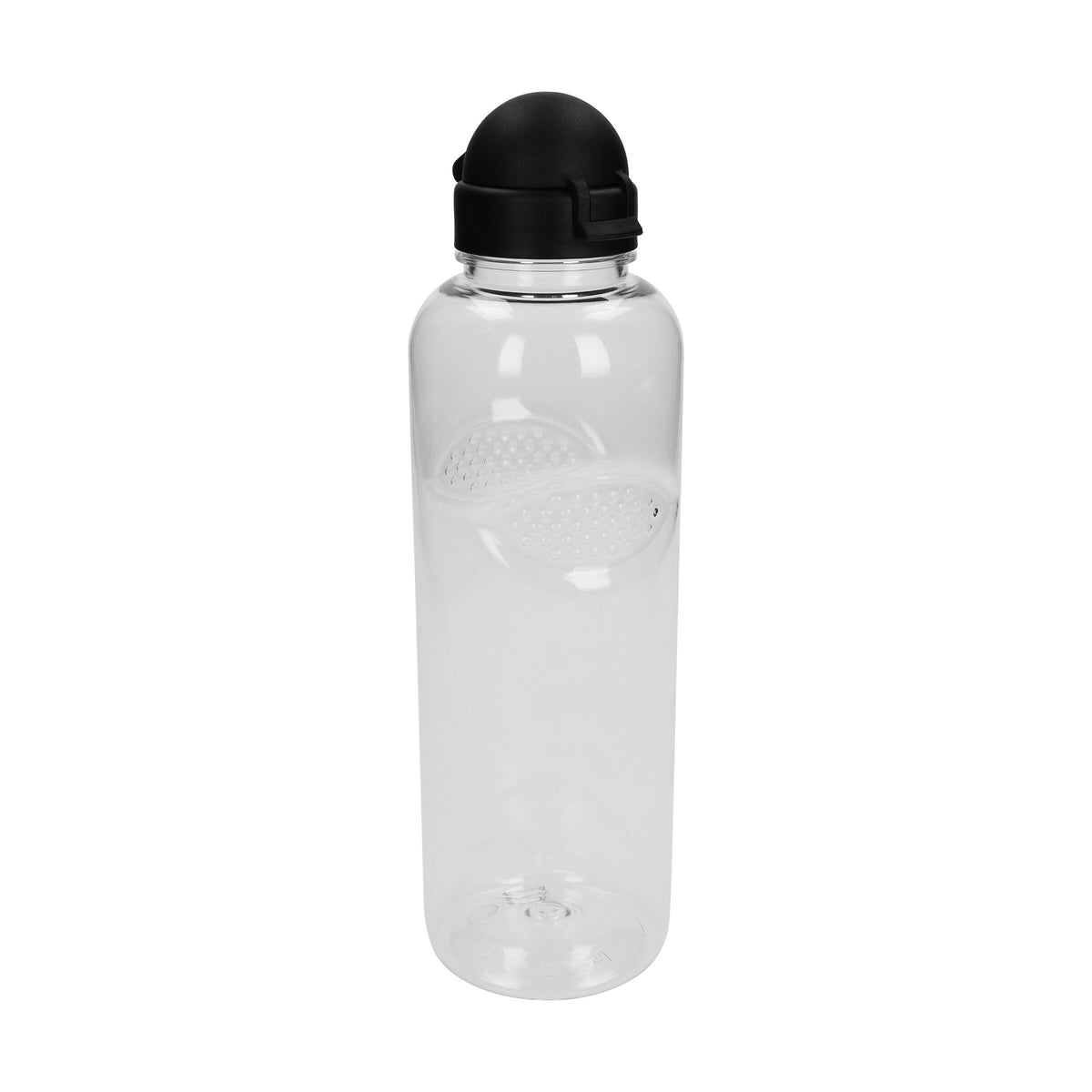 Trinkflasche Carve „Junior“, 1 l – Transparent / Schwarz