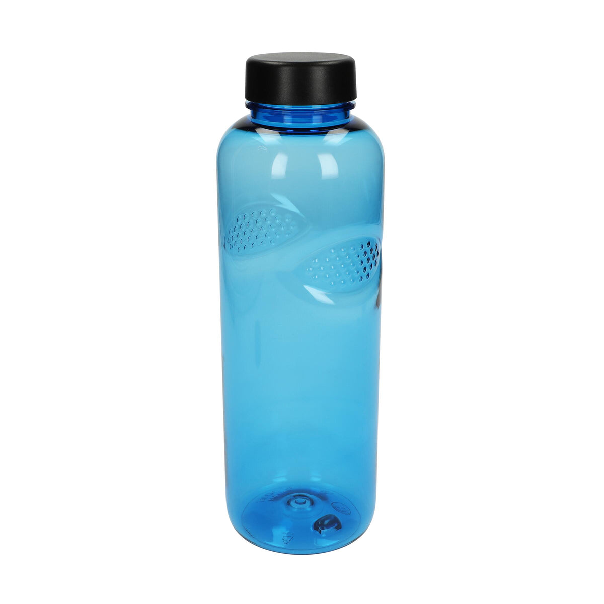 Trinkflasche Carve „Refresh“, 1,0 l – Transparent blau / Schwarz