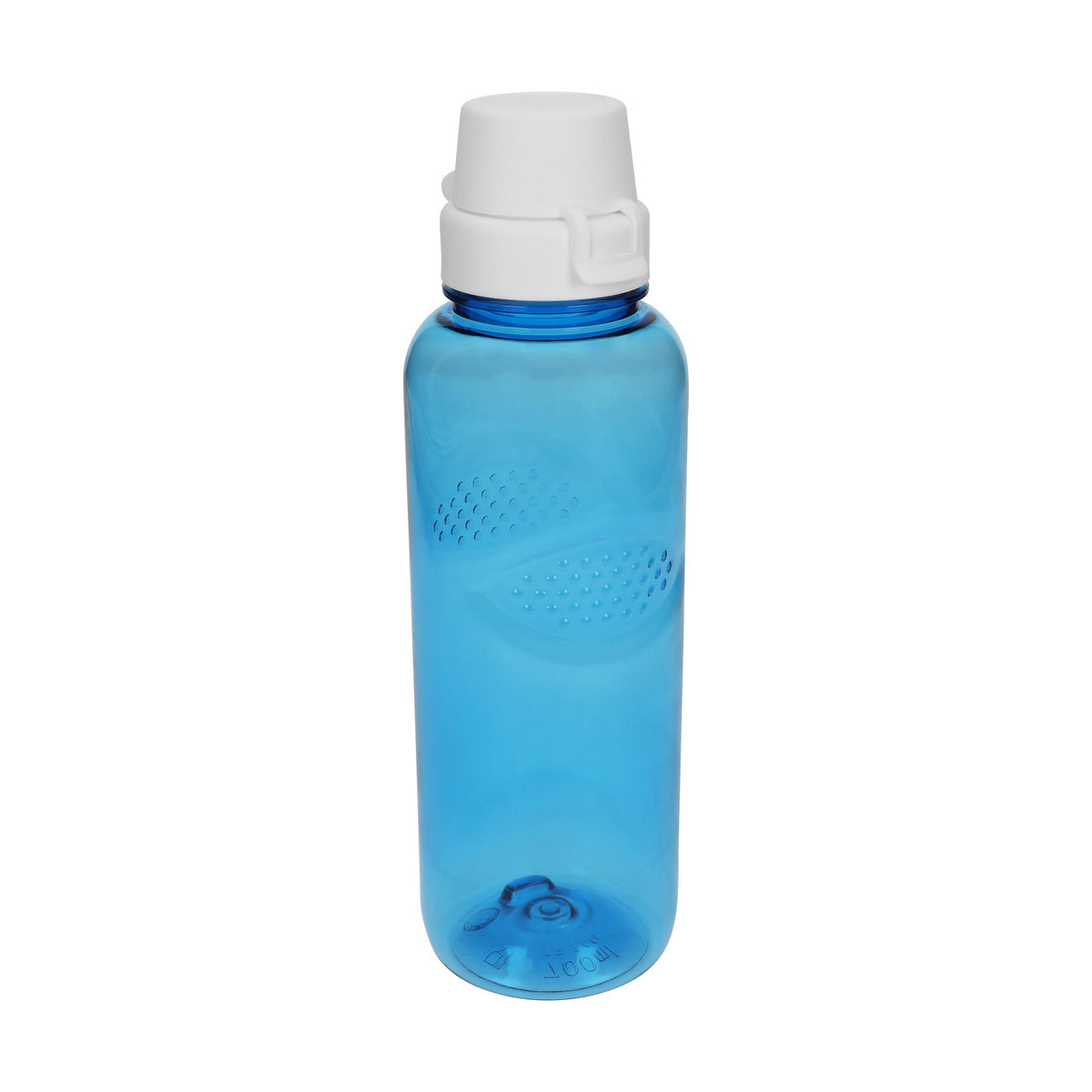 Trinkflasche Carve „School“, 700 ml – Transparent blau / Weiß