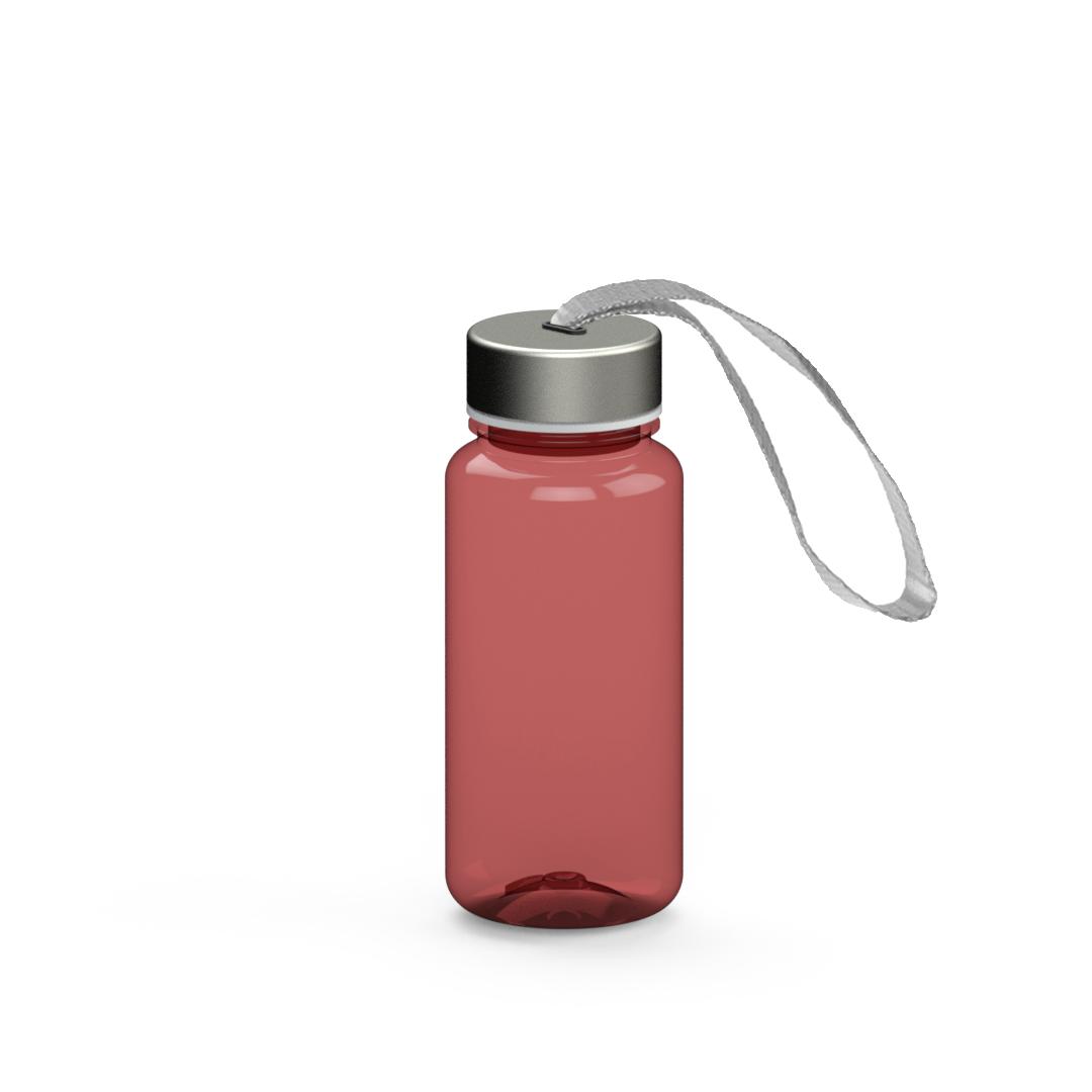 Trinkflasche „Pure“, 400 ml – Transparent rot