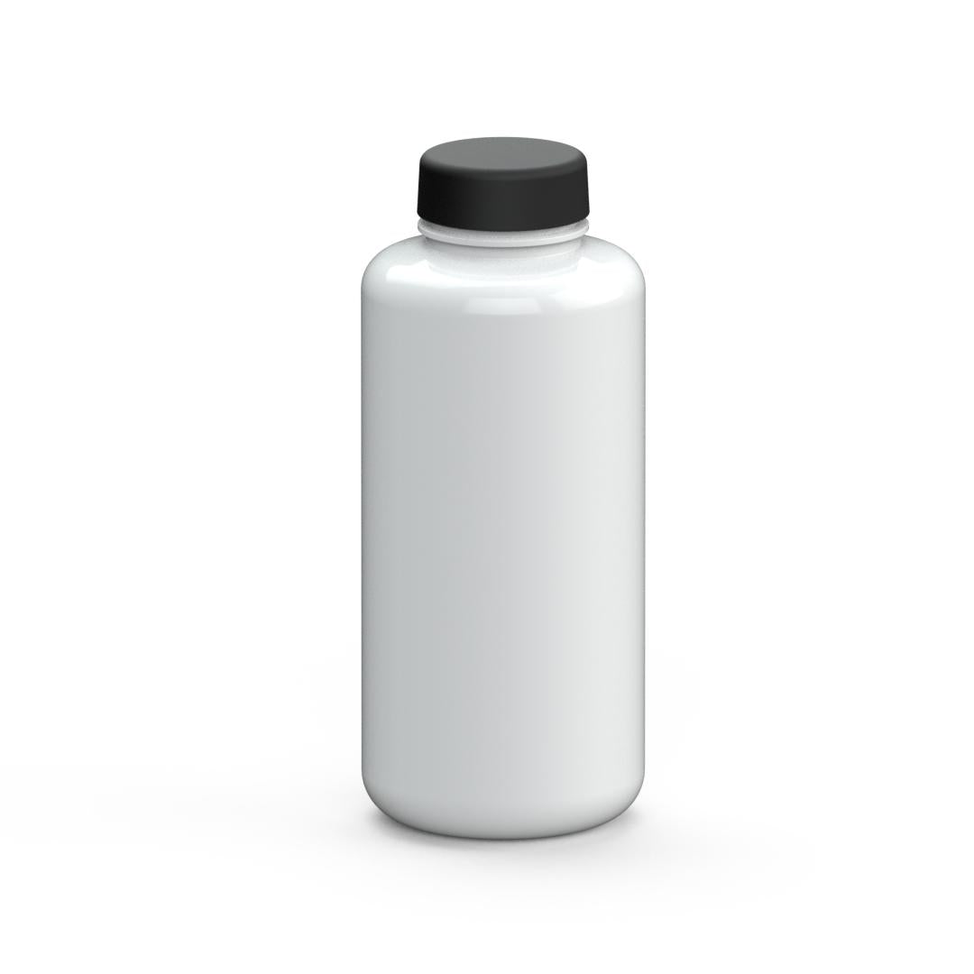 Trinkflasche „Refresh“, 1,0 l – Weiß / Schwarz