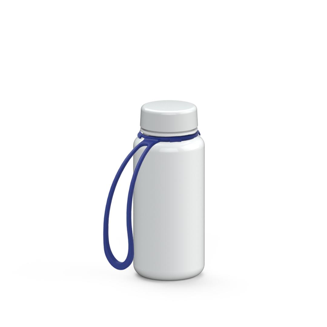 Trinkflasche „Refresh“, 400 ml, inkl. Strap – Weiß / Blau (00104)