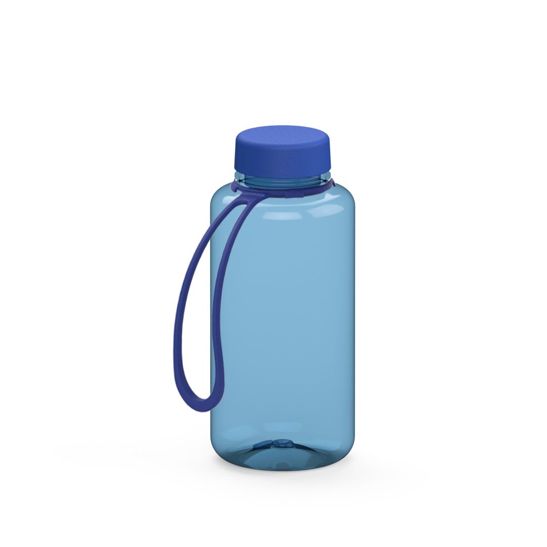 Trinkflasche „Refresh“, 700 ml, inkl. Strap – Transluzent blau / Blau