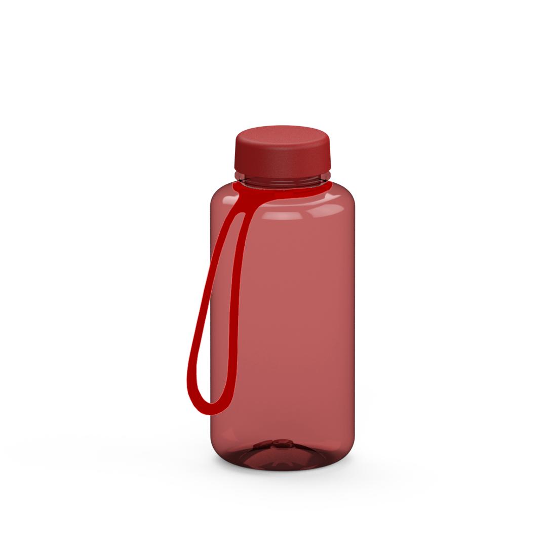 Trinkflasche „Refresh“, 700 ml, inkl. Strap – Transluzent rot / Rot