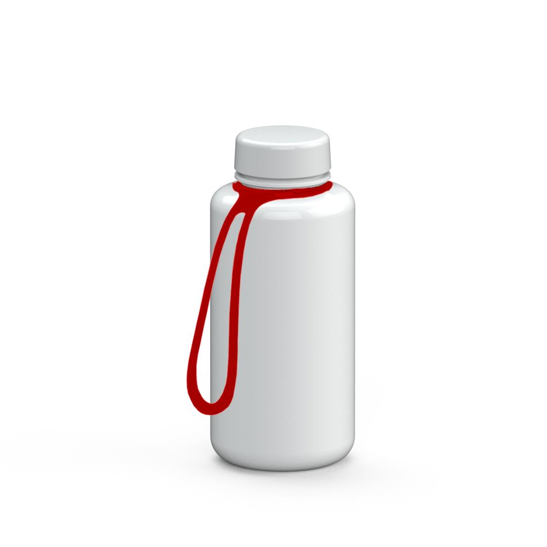 Trinkflasche „Refresh“, 700 ml, inkl. Strap – Weiß / Rot (00101)