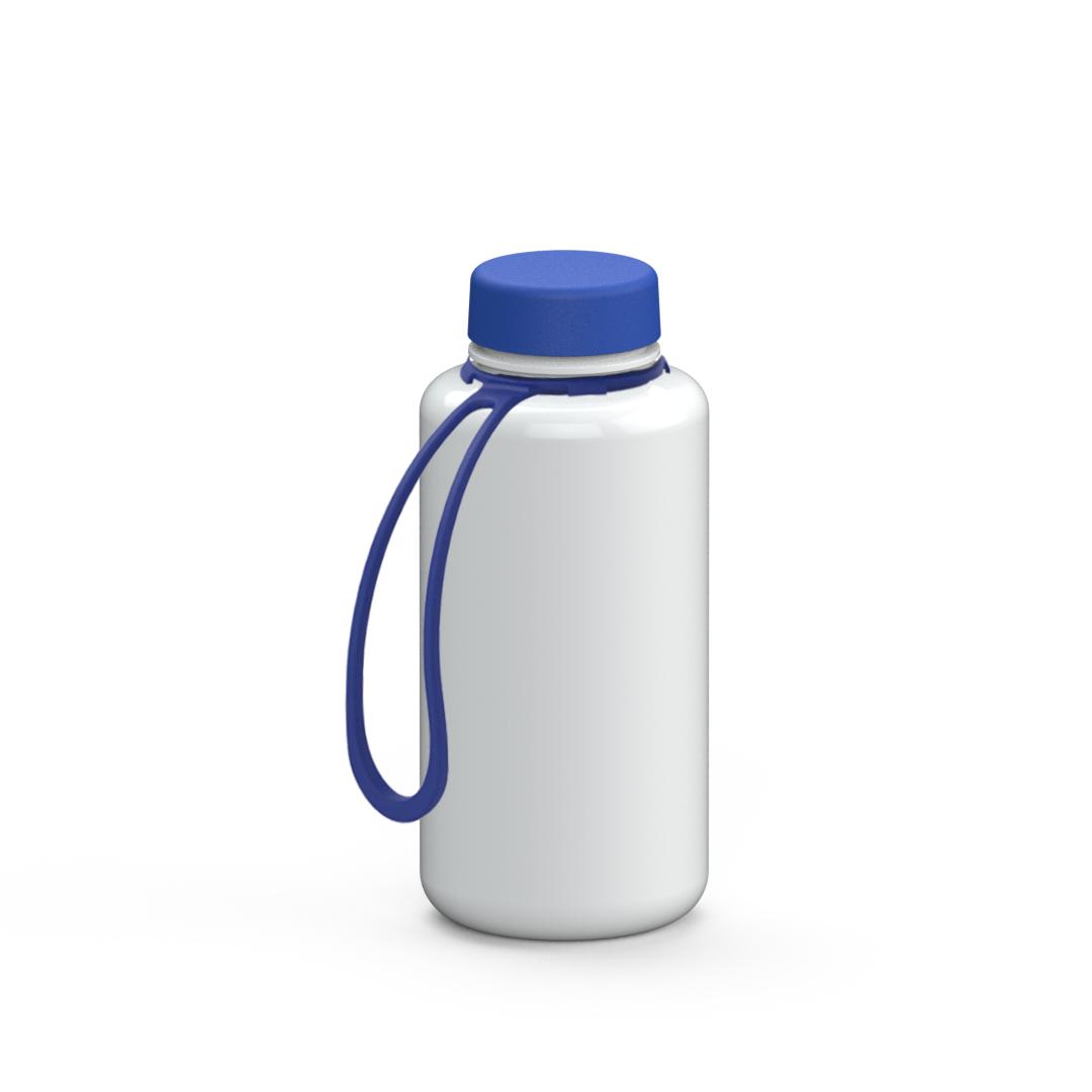 Trinkflasche „Refresh“, 700 ml, inkl. Strap – Weiß / Blau (00103)