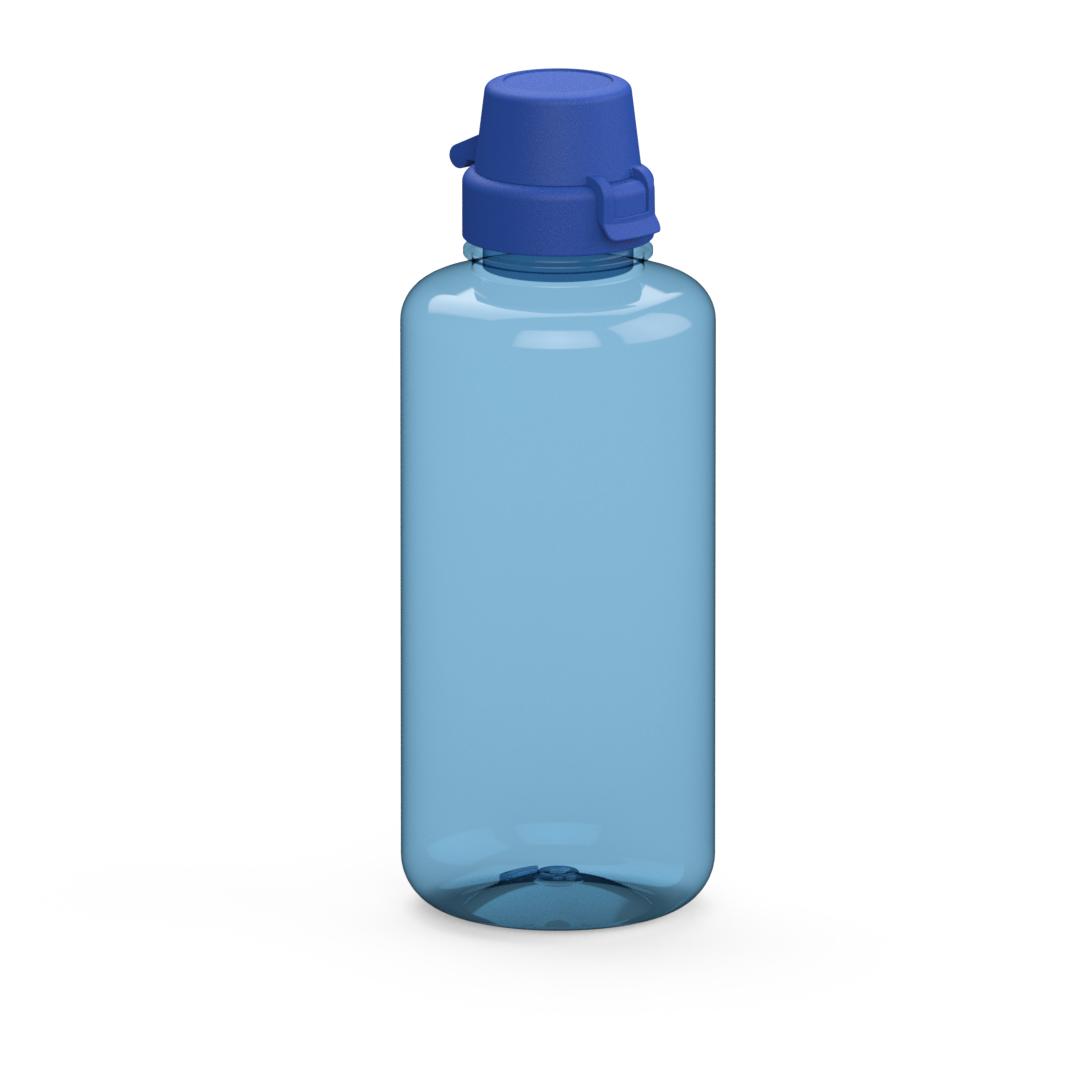 Trinkflasche „School“, 1,0 l – Transluzent blau / Blau