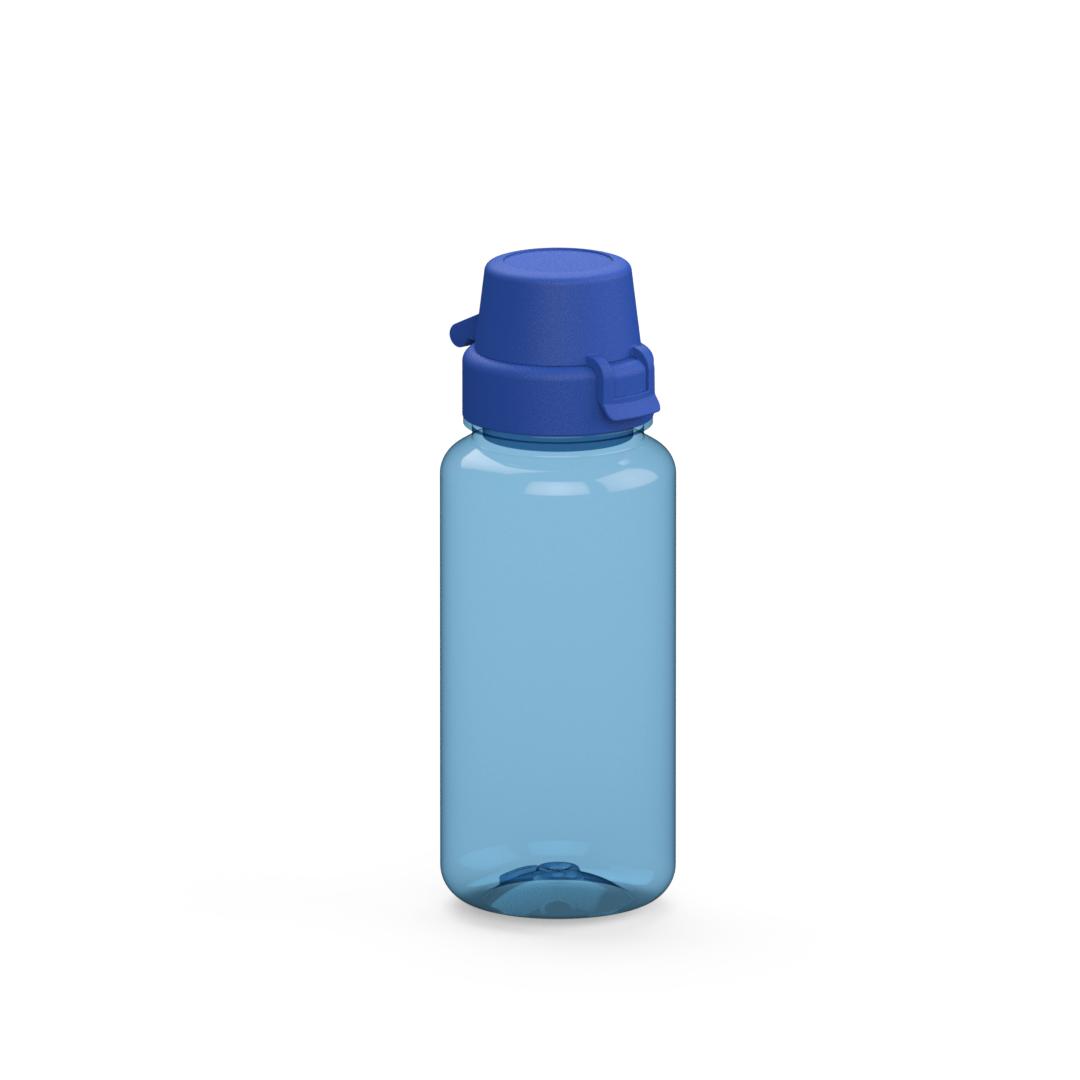 Trinkflasche „School“, 400 ml – Transluzent blau / Blau