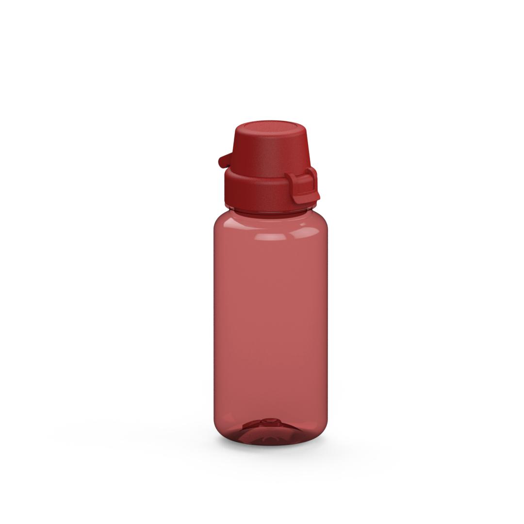 Trinkflasche „School“, 400 ml – Transluzent rot / Rot