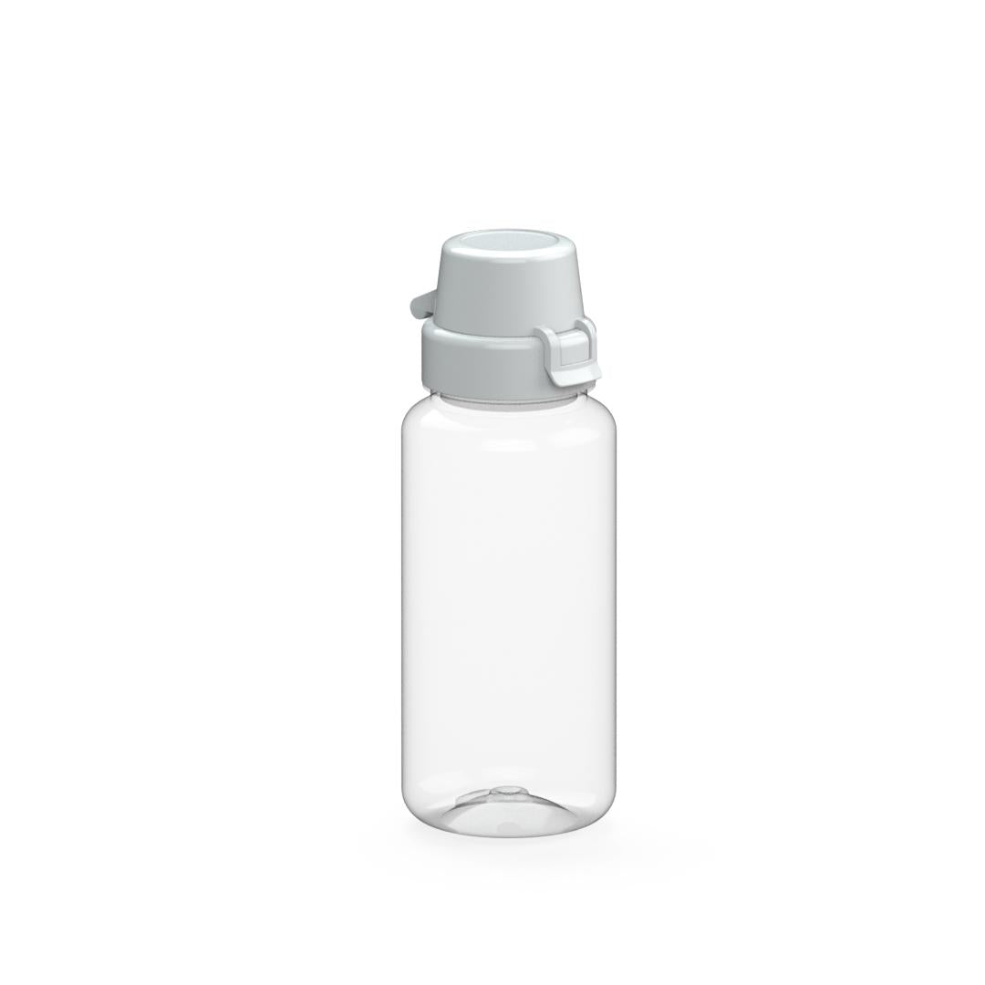 Trinkflasche „School“, 400 ml – Transparent / Weiß