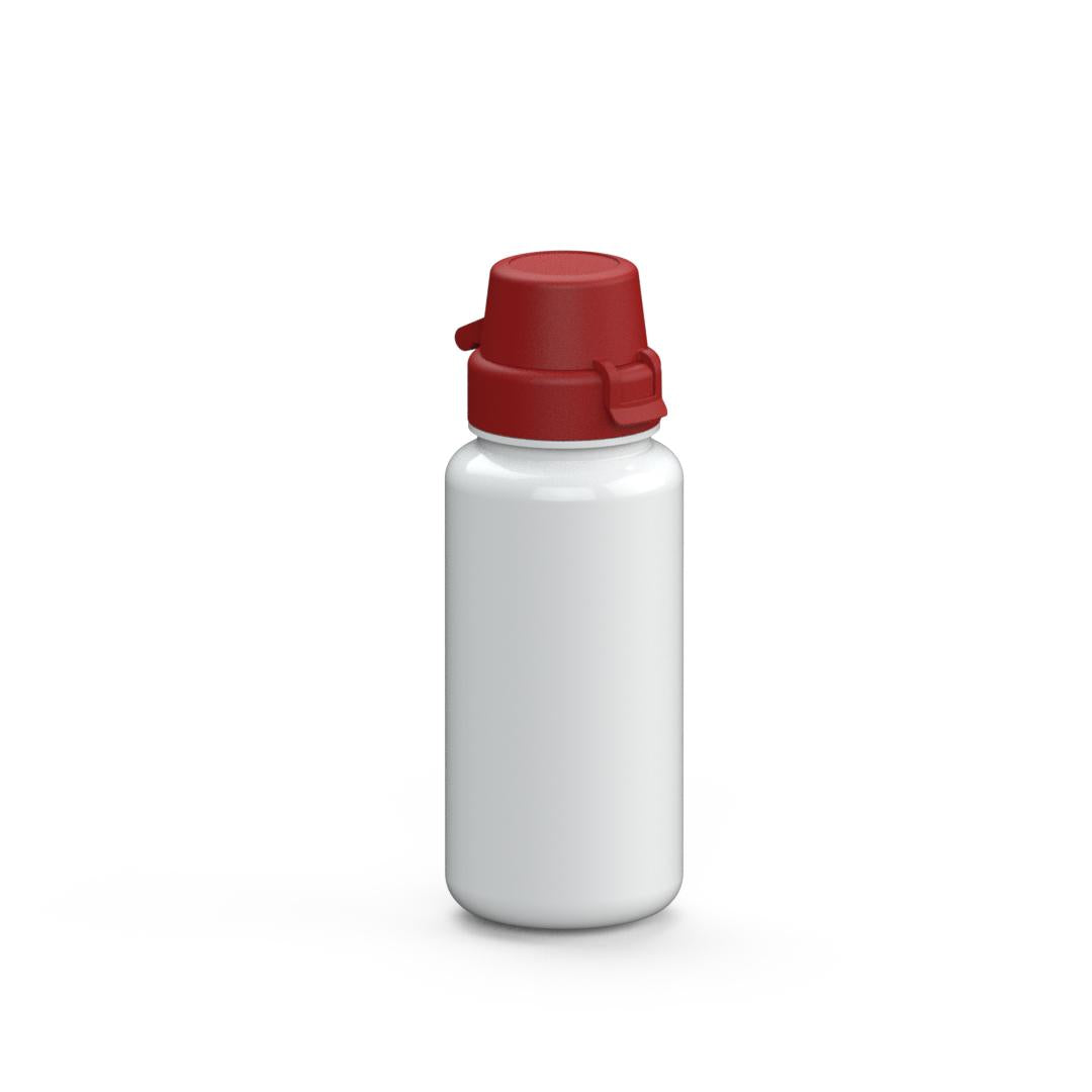 Trinkflasche „School“, 400 ml – Weiß / Rot