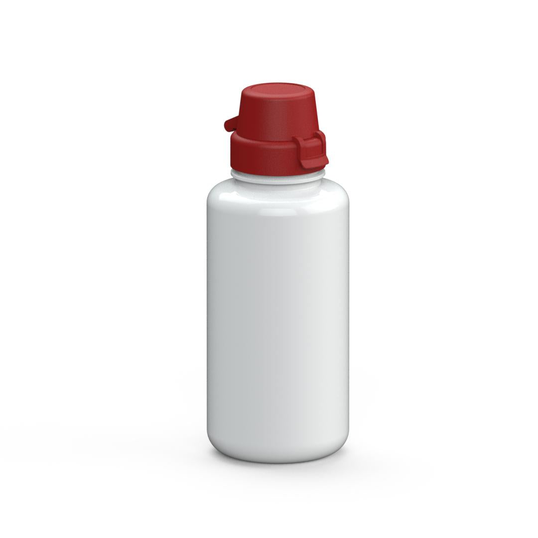 Trinkflasche „School“, 700 ml – Weiß / Rot